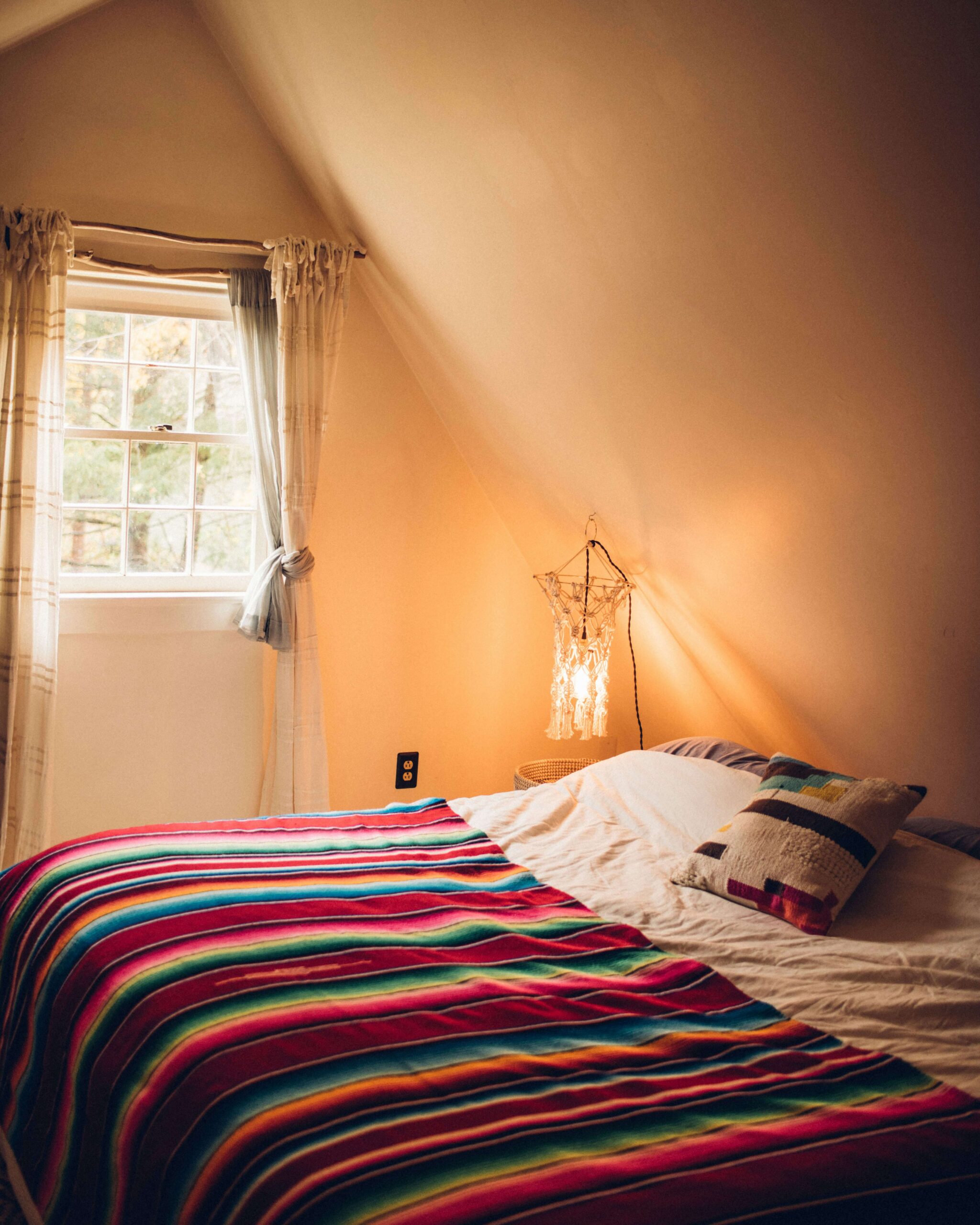 A cozy bedroom with a memory foam pillow